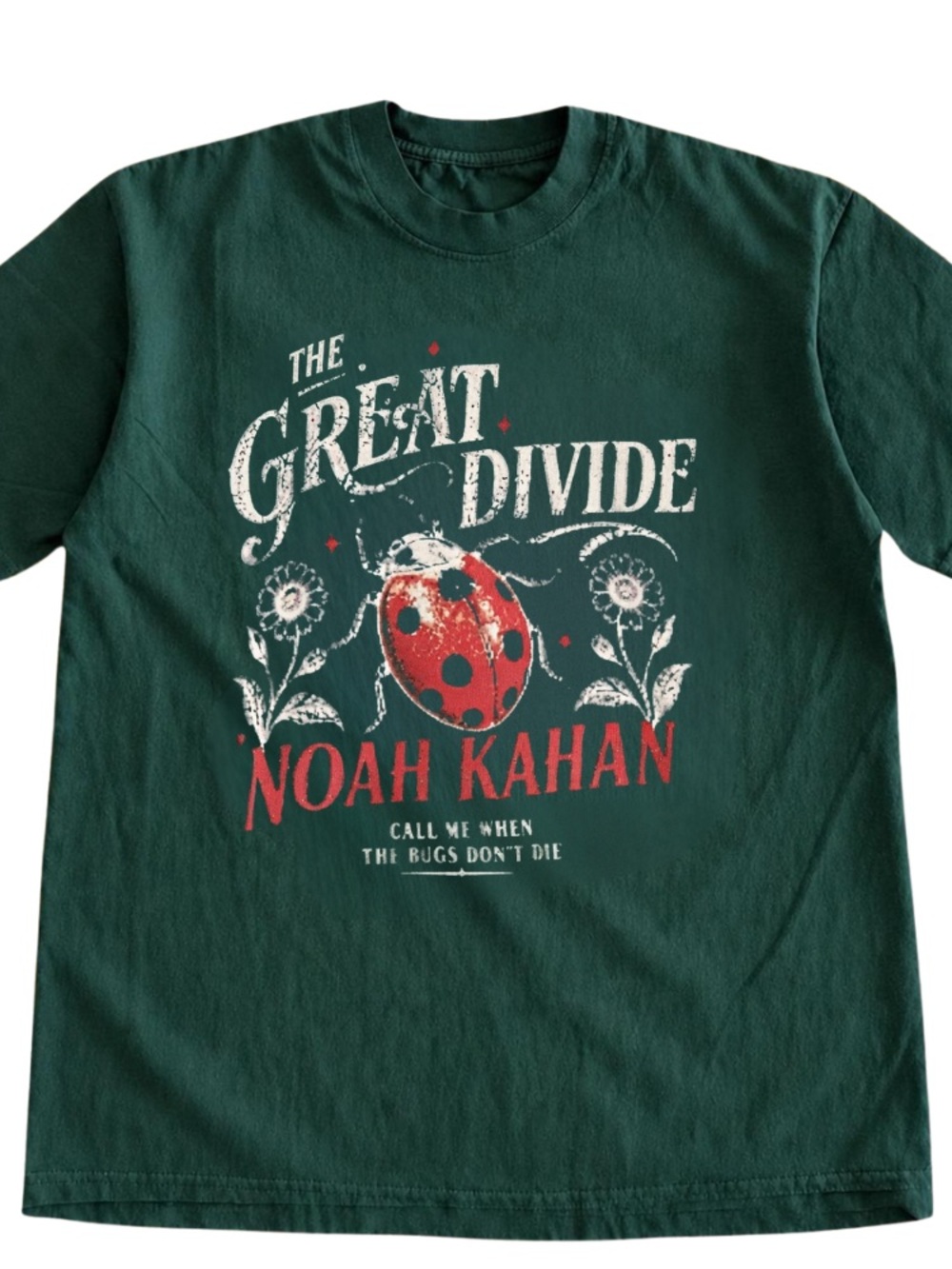 Forest Green Short Sleeve Tee - Ladybug Graphic